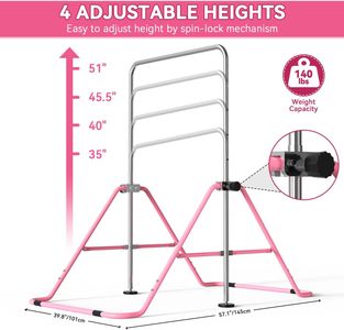 FBSPORT Adjustable Gymnastics Bar – Height Adjustable Training Bar