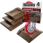 X-PROTECTOR Premium Furniture Cups 4 PCS. Rubber Caster Cups Furniture Coasters - Floor Protectors for All Floors & Wheels. Protect Your Floors & Stop Furniture with Ideal Bed Stoppers!