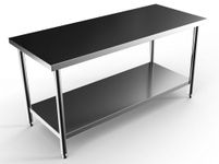 Auto Pack Machines Stainless Steel Work Table Bench (45x26x34 Inches, Silver)