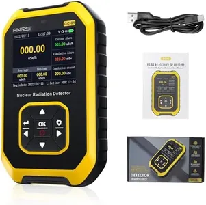 Geiger Counter Radiation Detector, Dosimeter Radiation Detector with LCD Display, Portable Handheld Beta Gamma X-ray Rechargeable Radiation Monitor Meter, 5 Dosage Units Switched