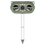 Ultrasonic Pet Repeller Solar Powered Bird Cat Repellent for Farm Patio Yard