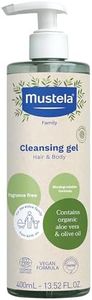Mustela Certified Organic Cleansing Gel - 400ml Natural Hair & Body Wash with Olive Oil & Aloe Vera - Fragrance-Free, Tear-Free, Vegan & Biodegradable - For Baby, Kid & Adult