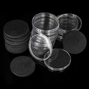 20 Set di Capsule per Monete da 46 mm con 6 Dimensioni (20/25/30/35/40/46 mm) Custodia per Portamonete con Guarnizione Protettiva in Schiuma Regolabile per Collezione di Monete DC0340
