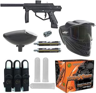 Tippmann JT Stealth Paintball Marker Go PAK w/1K Paintballs, Mask, Loader, Harness, 3 Pods, Pre-Filled CO2 + Adapter