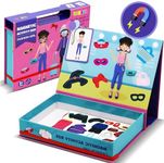 Magnetic Paper Dolls for Girls ages 4-7 - 71 PC Fashion Girl Magnetic Dress Up Dolls Kits & Preschool Toddler Learning Activities, Travel-Friendly STEM Toy, Fun Fridge Magnets for Toddlers 3-12