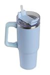 Simple Modern Tumbler 30 0z. Dual Wall Insulated Tumbler with Straw and Lid Insulated Water Bottle Stainless Steel Water Bottle with Straw Travel Tumbler Handle (Baby Blue)