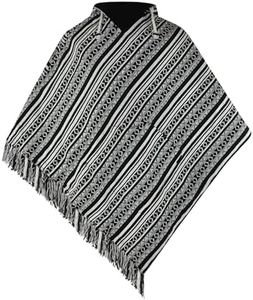virblatt - Poncho Men | 100% Cotton | Mexican Poncho Men Baja Hoodie Poncho Hooded Pancho Warm Hooded Poncho Winter Cape - Abajo Black XXL