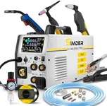 SSIMDER MIG Welder Plasma Cutter Combo 6 in 1 Multiprocess Welder 110V 220V 160A Gas MIG/Flux Core/Spool/TIG/Stick/Plasma Cutter Welding Machine for Home DIY Outdoor Industrial Use