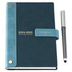 Mljtoyo Academic Diary 2024 2025 A5 Page a Day,Hardcover Organiser Mid Year Diary July2024-June 2025,Agenda Daily &Month Planner with Pen,Stickers,Inner Pocket