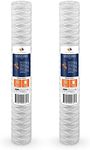 2-PACK Of 5 Micron Aquaboon Wound String Sediment Water Filter Cartridge 20"x2.5" Whole House