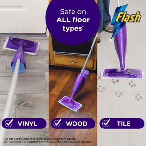 Flash Power Spray Mop Kit – Floor Cleaning System with Refillable Bottle