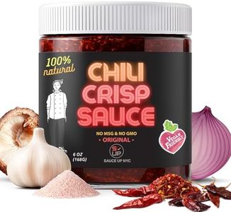 SAUCE UP Original Chili-Crisp Sauce 6oz | Natural Vegan Keto Gluten Free No MSG | Hot Sweet Crispy Umami Flavor Bomb | 13 Superfood Ingredients | Handcrafted in NYC | Versatile Gourmet Chili Oil