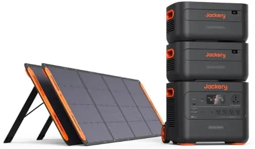 Jackery Solar Generator 2000 Plus Kit(6kWh), Explorer 2000 Plus+400W Solar Panels+Two Expandable Battery Packs, 6128 Wh LiFePo4 Home Backup Battery with 3000W Output, for Power Outages, Emergencies