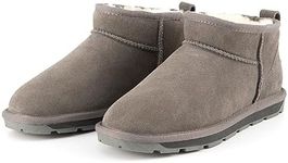 UGG AUZLAND SHEEPSKIN UGG Boots Grey,Ankle Boots Women Australian Premium Soft Sheepskin Wool Ultra Mini Boots EU Size 39