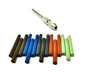 3mm Silicone polishing pins 15PC Assortment Polishing Points of 5 Grades & Chuck Mandrel Made in Germany