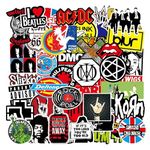 Eanah Cool Sticker Punk Rock Band Stickers 100PCS Stickers Pack Rock and Roll Music Stickers Vinyl Waterproof Decals for Electric Guitar Bass Drum Laptop Skateboard Motorcycle