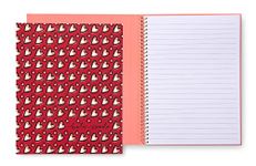 Kate Spade New York Small Concealed Spiral Notebook, 8.25" x 6.75" Journal Notebook with 112 Lined Pages, Valentines Hearts