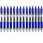 Zebra - Sarasa Retractable Gel Ink Rollerball - Fast Drying - 0.7mm - Blue - Pack of 14