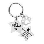 Jypr Customized Product's Pet ID Tag Personalize Black Engraved on Stainless Steel Name Collar Tag for Your Loving Pet Dog, Cat, Puppy, Horse (Star (Small), 30x30 mm)