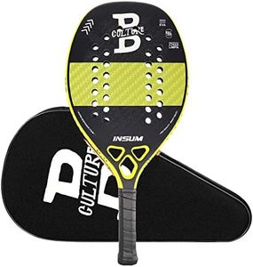 Graphite Carbon Beach Tennis Racket Paddle Racquet 22mm Lightweight with coverbag Yellow