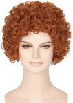 Miss U Hair Women Short Curly Red Orange Wig Halloween Cosplay Costume Wig