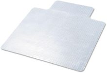 deflecto EconoMat Occasional Use Chair Mat for Low Pile 45 x 53 w/Lip Clear