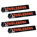 Toblerone Dark Chocolate with Honey and Almond Nougat Pack of 4, X 100 Gm
