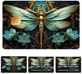 Peacoblue Credit Debit Card Skin Sticker Cover Mechanical Dragonfly, Waterproof Scratch-Resistant and Attractive Card Skin Custom 4 Styles for Credit, Debit, Transportation Card