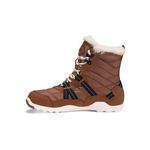 Xero Shoes Alpine Snow Boot - Women's Insulated Outdoor Winter Boot - Waterproof, Rubber Brown/Eggshell, 12