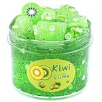 Crystal Slime, Green Kiwi Fruit Clear Jelly Cube Glimmer Crunchy Slime for Kids, Idea Stress Relief Toy, Kids Party Favor, Birthday Christmas New Year Easter Gifts for Girls and Boys Age 6 7 8 9 10+