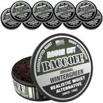 10 Pack, BaccOff Original Wintergreen Rough Cut, Premium Tobacco Free, Nicotine Free Snuff Alternative, 1.1 Ounce