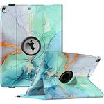 Fintie Rotating Case for iPad Air (3rd Gen) 10.5" 2019 / iPad Pro 10.5" 2017 with Built-in Pencil Holder - 360 Degree Rotating Stand Protective Cover, Auto Sleep/Wake (Emerald Marble)