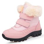 Snow Boots Womens Waterproof Ladies Walking Winter Ankle Boots Warm Fur Lined Anti Slip Shoes,629 Pink 7UK 41EU 255