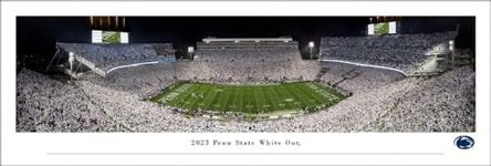 2023 Penn State White Out vs Iowa - Unframed 40 x 13.5 Poster by Blakeway Panoramas