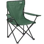 Trail Green Camping Chair Lightweight Folding Cup Holder Carry Bag 100kg Capacity