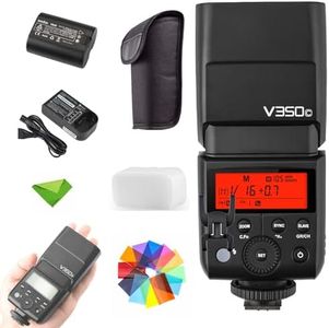 Godox V350C Flash for Canon 1/8000s HSS 2.4G GN36 500 Full Power Flashs 0.1s-1.7s Recycle Time TTL Speedlight for Canon 6D 80D 77D 70D 60D 50D 40D 30D 800D 750D/760D 700D 650D 600D 550D 500D(V350-C)