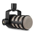 RØDE PodMic Broadcast-quality Dynamic Microphone with Integrated Swing Mount for Podcasting, Streaming, Gaming, and Voice Recording,Black,XLR