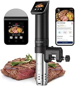 KitchenBoss Sous Vide Machine WIFI Precision Cooker: 1100 Watts App Temperature Control 40°C-90°C, IPX7 Immersion Circulator, TFT Touch Water Bath, Ultra-Quiet With 25 Recipes