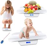 COMUSTER Digital Pet Scale,Multi-Function Baby Scale,Ideal for Tracking Babies and Adults, Cats and Dogs from Birth to Growth，Infant Scale with 3 Weighing Modes(lb/kg/oz) and Height Track(23.6inch)