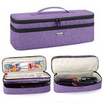 Teamoy Travel Case Compatible with Revlon One-Step Hair Dryer And Volumizer Hot Air Brush, Double-Layer Carrying Case for Hair Dryer Brush and Other Hair Accessories, Purple