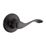 Weiser Belmont Matte Black Door Handle, Reversible Passage Lever, Interior Door Handles for Hall and Closet Door, Non-locking Hall/Closet Door Handles, Traditional Home Décor