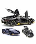 VARIYA ENTERPRISE Compatible for 1:32 Lamborghini LP770 Model Car, Zinc Alloy Pull Back Toy Car with Sound and Light for Kids Boy Girl Black