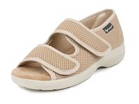 Aerosoft rehab sandal Stretch 06, for men and women, pressure-free, anti-slip, for swollen feet (beige, uk_footwear_size_system, adult, women, numeric, medium, numeric_5_point_5)