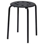 Ikea Steel Marius Durable Stool-45 Cm-By Stockland (Black)