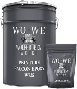 WO-WE Peinture résine époxy balcon et terrasse W735 sol en béton - GRIS anthracite 2,5kg