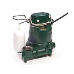 Zoeller 53-0016 1/3 HP 43 GPM 1-1/2-Inch Discharge M53 Mighty-Mate Automatic Cast Iron Sump Pump with Vertical Float Switch