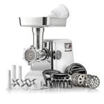 The Powerful STX Turboforce Classic 3000 Series Electric Meat Grinder & Sausage Stuffer: 4 Grinding Plates, 3 - S/S Blades, Sausage Tubes & Kubbe Maker. 2 Free Meat Claws & 3 in 1 Burger-Slider Maker!