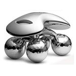 Aravli 4D Mini Roller Massager for Face, Body Massagers 4 Metal Wheels Massage Instrument Beauty Tool (Silver)