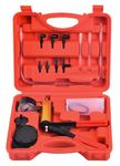 DHA Brake Bleeding Kit Vacuum Pump Pressure Tester Gauge Set, Brake Bleeder Kit Hand Held Pressure Vacuum Pump Tester, Manual Brake Clutch System Fluid Bleed Kit One Man for Car Motorcycle Motorbike