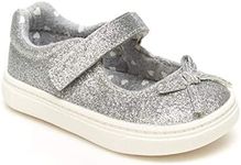 Simple Joys by Carter's Baby Girls Elodie Sneaker Mary Jane Flat, Silver, 3 infant